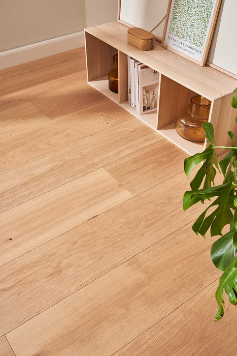 Eg Herregårdsplank 260 mm - Natur Matlak, Børstet