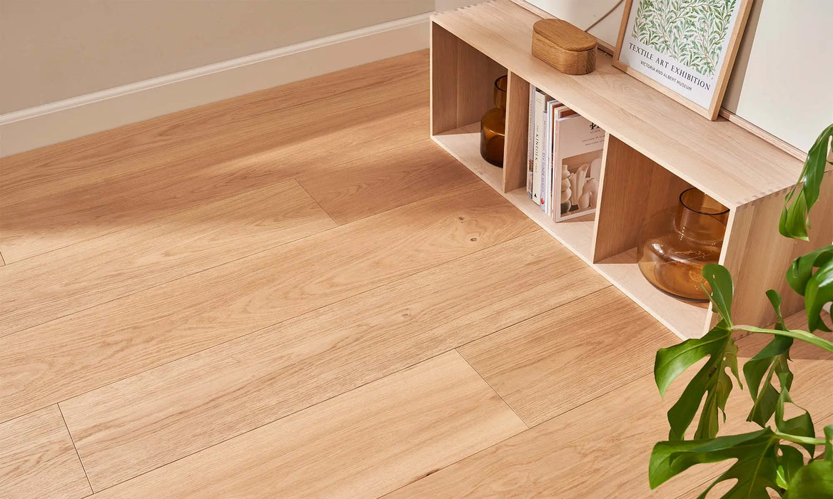 Eg Herregårdsplank 260 mm - Natur Matlak, Børstet