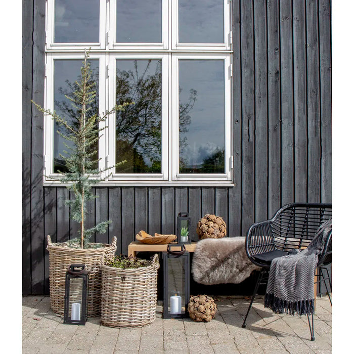 Indo kurve - Kubu Rattan Natur Sæt af 2