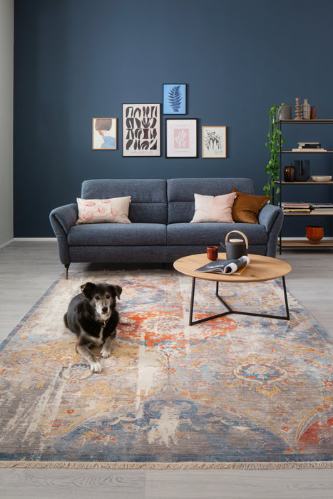 Blokhus Mystik Tæppe - Pastel Blå/Orange