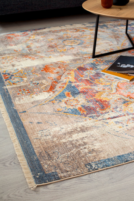 Blokhus Mystik Tæppe - Pastel Blå/Orange