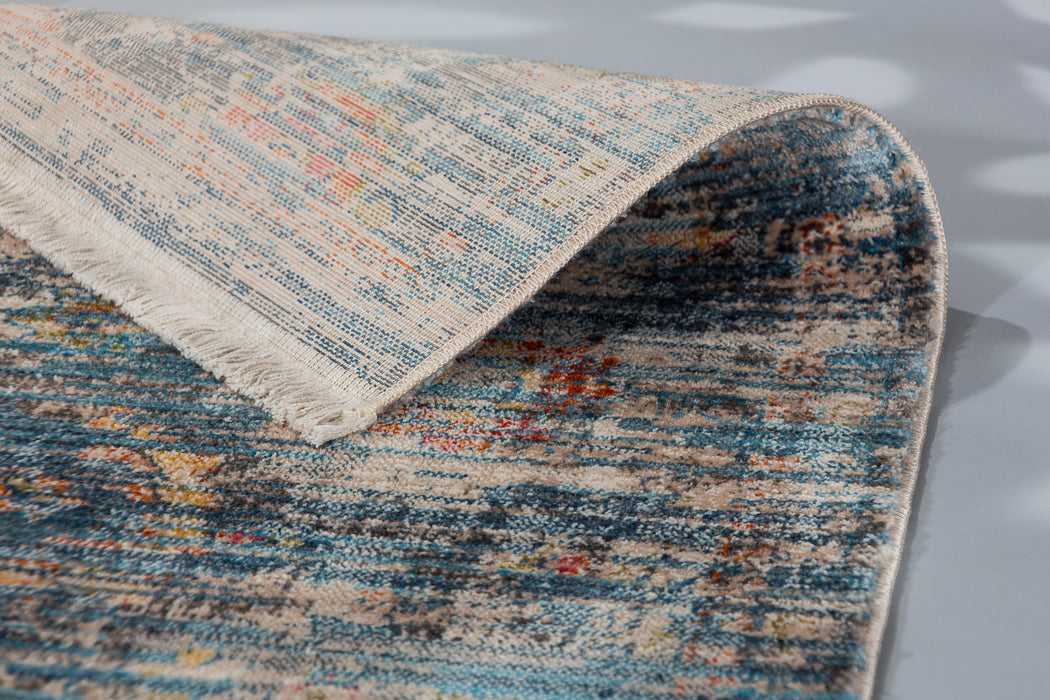 Blokhus Mystik Tæppe - Mørkeblå/Orange