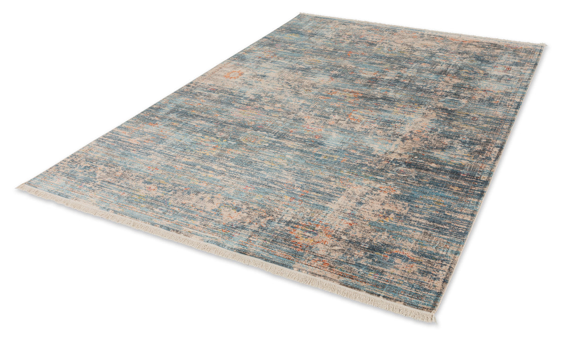 Blokhus Mystik Tæppe - Mørkeblå/Orange