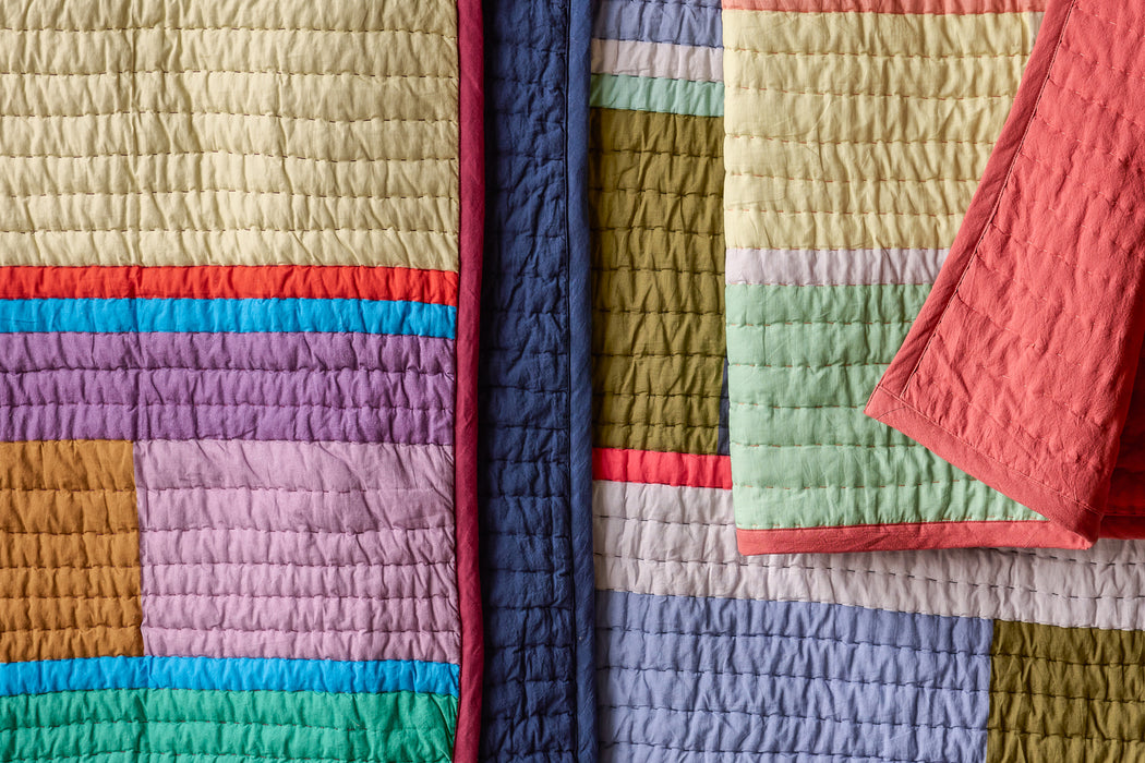 Pavilion Plaid Block Coral/ Flerfarve