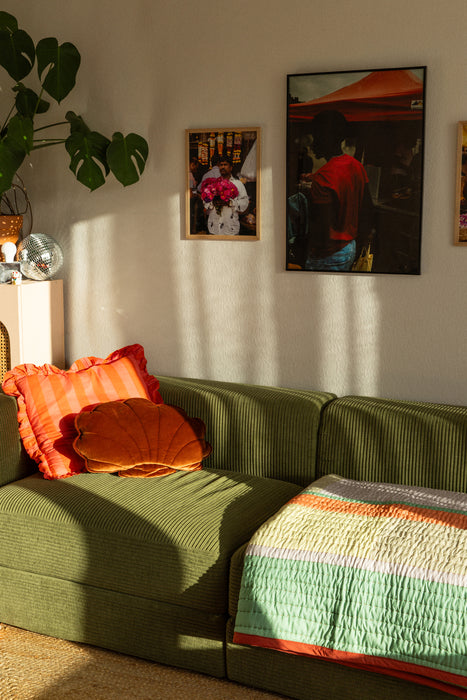 Pavilion Plaid Block Coral/ Flerfarve