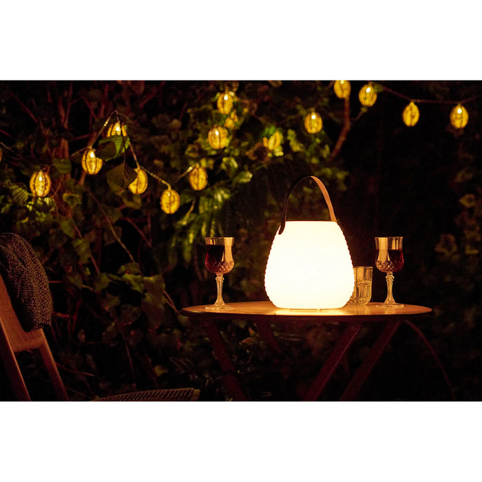 Derry LED Lampe - Hvid Ø21 x H21 cm