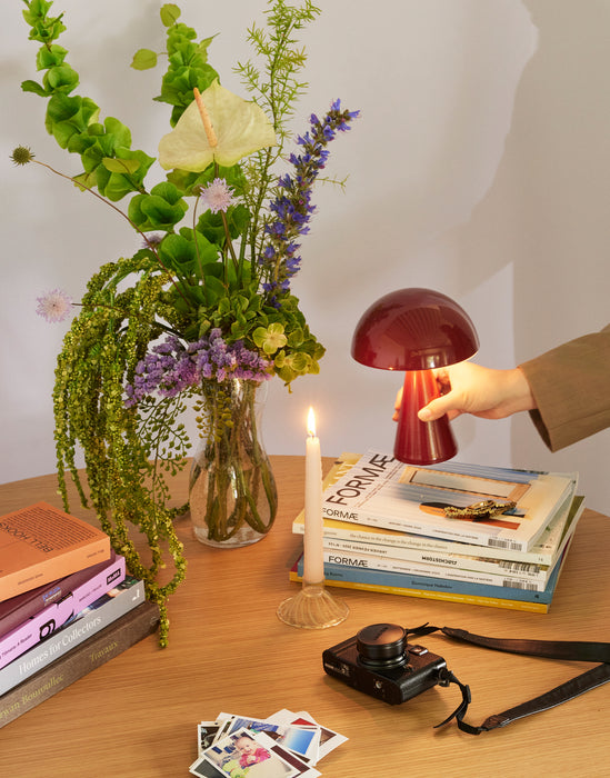 Mush Transportabel Lampe Rød