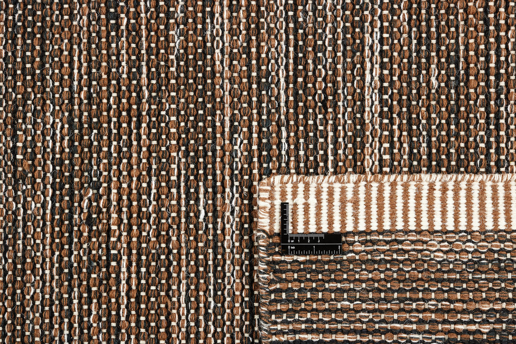 Atlas Brown/White Tæppe 170 x 240 cm