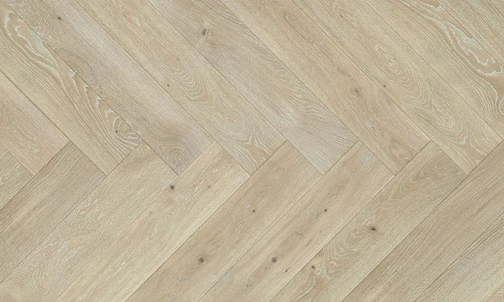 Eg Sildeben Lamelparket, Grissini, Børstet, Hvid matlak V4