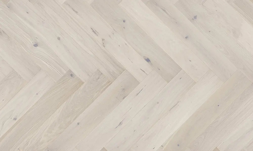 Eg Sildeben Lamelparket Cappuccino, Børstet, Hvid matlak V4