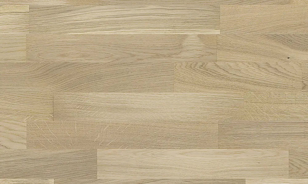 Eg Lamelparket 3-stav, Hvid, Matlak