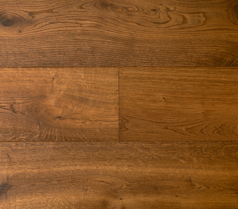 Eg Herregårdsplank 260 mm - Røget Olie, Rustik, Børstet