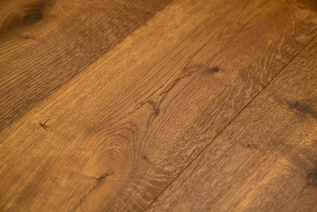 Eg Herregårdsplank 260 mm - Røget Olie, Rustik, Børstet